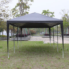 HAOYYE 10x30ft Black Outdoor Party Tent Waterproof Canopy with 8 Removable Sidewalls, Iron Frame Gazebo for Wedding Event Backyard Market