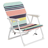 HAOYYE Small Folding Beach Chair, 600D Polyester Fabric, White Iron Frame, Lightweight Portable Chair for Outdoor Activities, Picnic, Camping