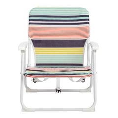 HAOYYE Small Folding Beach Chair, 600D Polyester Fabric, White Iron Frame, Lightweight Portable Chair for Outdoor Activities, Picnic, Camping