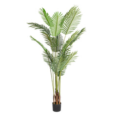 HAOYYE 6FT Green Plastic Palm Tree Simulation Sturdy Durable Design Multifunctional Modern Organizer Space-Saving Stylish Decoration for Living Room or Office