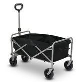 HAOYYE Folding Garden Utility Cart with Steel Frame and 600D Oxford Fabric, 220lbs Capacity, Heavy Duty Collapsible Wagon with Handle for Yard Camping Shopping Outdoor Use
