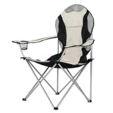 HAOYYE Medium Camping Chair Fishing Chair, Folding Chair with Iron Frame and 600D Oxford Cloth, Portable, Durable, and Comfortable for Outdoor Activities