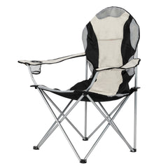 HAOYYE Medium Camping Chair Fishing Chair, Folding Chair with Iron Frame and 600D Oxford Cloth, Portable, Durable, and Comfortable for Outdoor Activities