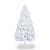 HAOYYE White 7FT Christmas Tree with Iron Leg 1349 Branches Durable PVC Material Realistic Full Shape for Home Holiday Decoration Festive Living Room Display