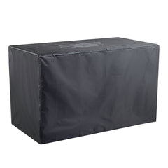 HAOYYE 43 Inch Outdoor Gas Fire Pit Table with 50000 BTU Propane Burner Volcanic Lava Rocks and Lid Modern Rectangular Firepit Table for Patio Deck Garden Backyard Heating in Black