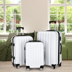 HAOYYE 3-in-1 Large Capacity Multifunctional Traveling Storage Suitcase, White