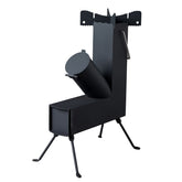 HAOYYE Camping Rocket Stove, Portable Outdoor Wood-Fueled Stove for Hiking, Hunting, and Outdoor Cooking, Durable Steel Construction with Adjustable Legs, High Fuel Efficiency for Efficient Cooking and Easy Transport