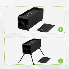 HAOYYE Portable Camping Rocket Stove, Outdoor Wood-Fueled Stove with High Fuel Efficiency, Detachable Folding Design, Ideal for Outdoor Cooking, Hiking, Hunting, and Picnics, Compact and Lightweight