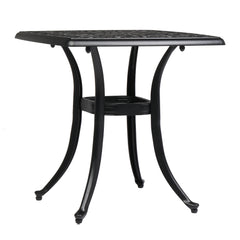 HAOYYE Outdoor Cast Aluminum Square Side Table, Cocktail Table, End Table for Patio, Backyard, Poolside, Outdoor Bar Table, Durable and Stylish Design for Outdoor Spaces