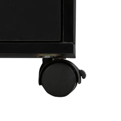 HAOYYE Double Edged Table With Drawer Black, Durable E1 MDF Construction, Smooth Surface, Comfortable Wrist Rest, Spacious Storage Drawers, Professional Desk, Easy To Assemble