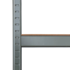 HAOYYE 5-Tier Powder-Coated Storage Rack Gray Durable Design Sturdy Multifunctional Modern Organizer Space-Saving Storage Solution Practical and Stylish for Home, Living Room, or Office