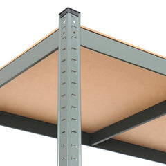 HAOYYE 5-Tier Powder-Coated Storage Rack Gray Durable Design Sturdy Multifunctional Modern Organizer Space-Saving Storage Solution Practical and Stylish for Home, Living Room, or Office