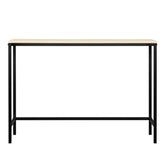 HAOYYE Industrial Style Porch Table - Light Walnut Triamine Board, Cozy Flannel Fleece, Unique Design, Luxury Home Decor, Premium Quality for Living Room and Entryway