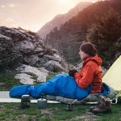 HAOYYE Memory Foam Camping Mattress, Sleeping Pad with Pillow, Portable for Outdoor Adventures, Lightweight and Easy to Clean