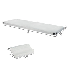 HAOYYE Memory Foam Camping Mattress, Sleeping Pad with Pillow, Portable for Outdoor Adventures, Lightweight and Easy to Clean