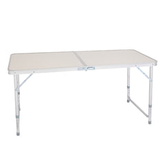 HAOYYE 4ft Portable Multipurpose Folding Table, Sturdy and Lightweight, White, Ideal for Dining, Work, Outdoor Activities, and Events, Compact Design, Easy Storage, Premium Quality, Durable, Space-Saving, Versatile Home Décor