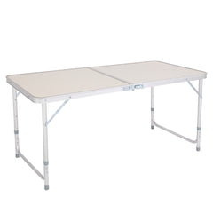 HAOYYE 4ft Portable Multipurpose Folding Table, Sturdy and Lightweight, White, Ideal for Dining, Work, Outdoor Activities, and Events, Compact Design, Easy Storage, Premium Quality, Durable, Space-Saving, Versatile Home Décor