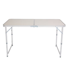 HAOYYE 4ft Portable Multipurpose Folding Table, Sturdy and Lightweight, White, Ideal for Dining, Work, Outdoor Activities, and Events, Compact Design, Easy Storage, Premium Quality, Durable, Space-Saving, Versatile Home Décor
