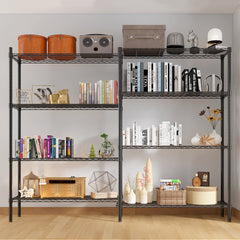 HAOYYE Adjustable Wire Shelving Unit, Heavy Duty Storage Rack with Multiple Shelves, NSF Certified, Versatile Storage Solution for Garage, Pantry, Kitchen, and More, Durable and Convenient Organization Shelving System