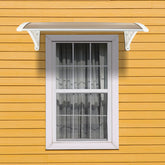 HAOYYE Household Application Door & Window Rain Cover Eaves Brown Board & White Holder