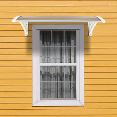 HAOYYE Household Application Door & Window Rain Cover Eaves Brown Board & White Holder