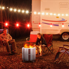 HAOYYE Smokeless Fire Pit Stainless Steel Outdoor Wood Burning Bonfire Pit with Double Wall Design Portable Low Smoke Backyard Patio Heater for Garden Deck Camping BBQ Easy Clean Round Fire Bowl