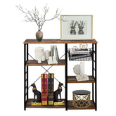 HAOYYE Industrial Kitchen Baker's Rack Microwave Oven Stand with Storage Shelves and Side Hooks, Vintage Utility Workstation Shelf for Kitchen Dining Room Apartment Pantry Home Office