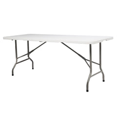 HAOYYE Folding Table, Portable Plastic Table for Indoor and Outdoor Use, Ideal for Picnic, Party, Dining, Camping, Lightweight and Durable, Easy to Store and Transport