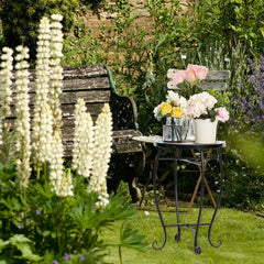 Haoyye Mosaic Round Bistro Table, Decorative Outdoor Patio Table For Balcony, Garden, Or Terrace