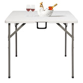 HAOYYE Foldable Blow Molded Square Table, Lightweight & Durable Design, Easy to Store & Transport for Indoor & Outdoor Use