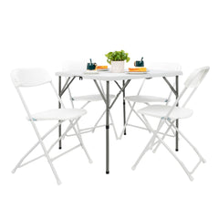 HAOYYE Foldable Blow Molded Square Table, Lightweight & Durable Design, Easy to Store & Transport for Indoor & Outdoor Use