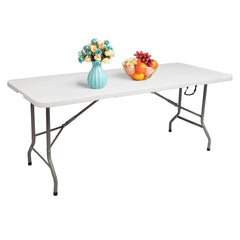 HAOYYE Outdoor Foldable Long Table, Portable and Space-Saving Design for Courtyards, Patios, and Garden Gatherings
