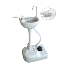 HAOYYE Portable Removable Outdoor Wash Basin, Lightweight Foot-Pump Operated Sink with Soap Dispenser, Towel Rack, and Wheels for Easy Mobility, Perfect for Outdoor Use, Camping, or Backyard Activities
