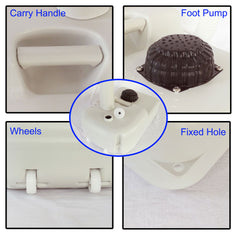 HAOYYE Portable Removable Outdoor Wash Basin, Lightweight Foot-Pump Operated Sink with Soap Dispenser, Towel Rack, and Wheels for Easy Mobility, Perfect for Outdoor Use, Camping, or Backyard Activities