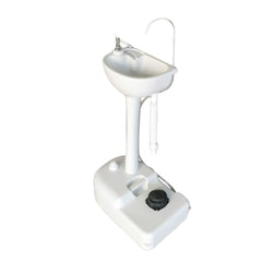 HAOYYE Portable Removable Outdoor Wash Basin, Lightweight Foot-Pump Operated Sink with Soap Dispenser, Towel Rack, and Wheels for Easy Mobility, Perfect for Outdoor Use, Camping, or Backyard Activities