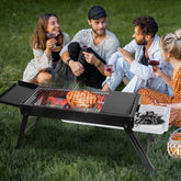 HAOYYE Portable BBQ Griddle Foldable Kabob Barbecue Grill for Outdoor Hibachi Lamb Skewers Camping Garden Backyard Party Picnic Travel Easy Setup Lightweight and Durable