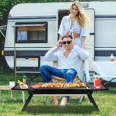 HAOYYE Portable BBQ Griddle Foldable Kabob Barbecue Grill for Outdoor Hibachi Lamb Skewers Camping Garden Backyard Party Picnic Travel Easy Setup Lightweight and Durable