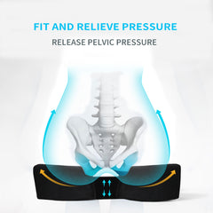 HAOYYE Memory Foam Chair Seat Cushion, Car Seat Pad Comfort Cushion, Non-slip Breathable Seat Cushion Support for Office Chair, Black Flannel Fleece, Cozy and Comfortable Home Decor Accessory