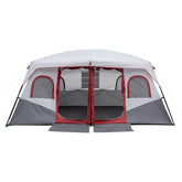 Haoyye 10-Person Family Cabin Tent, 2-Room Spacious Tent with Adjustable Ventilation, Storage Pockets, Weather Protection, Ideal for Camping and Hiking, Easy Setup, Durable and Comfortable for Group Outdoor Adventures