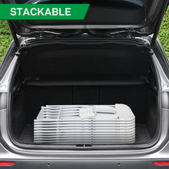 HAOYYE 6pcs Injection Molding Classic Garden Plastic Folding Chairs, White, Durable and Lightweight Outdoor Folding Chairs for Patio, Garden, Events, Easy to Store and Transport, Ideal for Parties and Gatherings