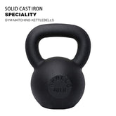 HAOYYE Solid Cast Iron Kettlebell 40LBS Durable Strength Training Weight with Matte Powder Coating Flat Bottom Non Slip Handle Ideal for Swings Squats Deadlifts and Full Body Workout