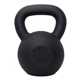 HAOYYE 50LBS Solid Cast Iron Kettlebell for Strength Training and Muscle Building, Durable One-Piece Cast with Matte Coating, Flat Bottom for Stability, Wide Non-Slip Handle, Ideal for Swings, Deadlifts, Squats, Get-Ups