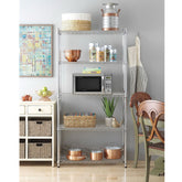 HAOYYE 5-Layer Chrome Plated Iron Shelf – Durable Chrome Storage Rack For Kitchen, Tools, Makeup, And More, Modern Stylish Design, Premium Quality.