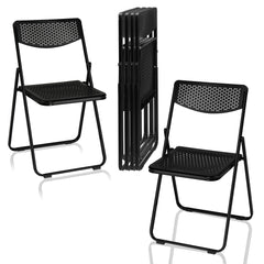 HAOYYE 6 Pack Plastic Folding Chairs, Lightweight Stackable Commercial Chairs, Portable Event Seating for Indoor & Outdoor Use, Perfect for Home, Party, Picnic, School, Wedding, Black, Soft Cozy Warm Flannel Fleece Home Decor
