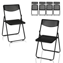 HAOYYE 6 Pack Plastic Folding Chairs, Lightweight Stackable Commercial Chairs, Portable Event Seating for Indoor & Outdoor Use, Perfect for Home, Party, Picnic, School, Wedding, Black, Soft Cozy Warm Flannel Fleece Home Decor