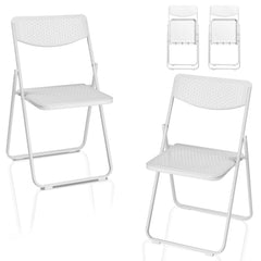 HAOYYE 4 Pack Plastic Folding Chairs, Lightweight Stackable Commercial Chairs, Portable Event Seats Indoor Outdoor for Home Event Party Picnic School Wedding, White soft cozy warm flannel fleece home