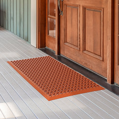 HAOYYE Red Rubber Floor Mat, Durable And Space-Saving Storage Solution, Stylish Modern Design, Premium Quality Versatile Organizer For Home, Office, Bedroom, Or Living Room, Ideal For Easy Maintenance And Neat Organizatio