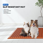 HAOYYE Red Rubber Floor Mat, Durable And Space-Saving Storage Solution, Stylish Modern Design, Premium Quality Versatile Organizer For Home, Office, Bedroom, Or Living Room, Ideal For Easy Maintenance And Neat Organizatio