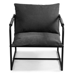 Haoyye Grey Cushion Sofa With Sturdy Iron Frame, Comfortable Oxford Cloth Upholstery, Modern Furniture Ideal For Living Room, Lounge, Or Office