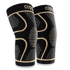 HAOYYE Copper Knee Pads One Pair Joint Protection And Support For Running Exercise And Knee Pain Relief Knee Compression Sleeves For Men And Women Ideal For Arthritis Tendonitis Swelling And Fast Recovery Support For TEMU Self-Pickup Order Shipping